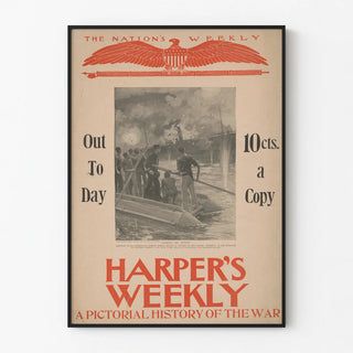 Vintage Poster Harper's Weekly Illustrated History of the War