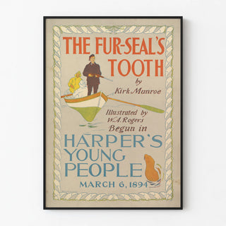 Vintage poster The Fur-Seal's Tooth, Harper's Young People 1894