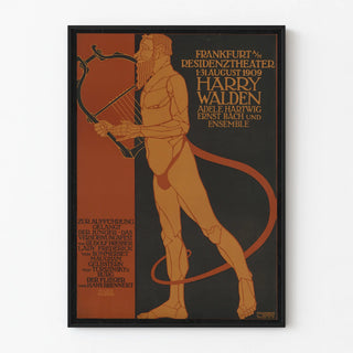 Vintage theater poster Residenztheater Frankfurt 1909