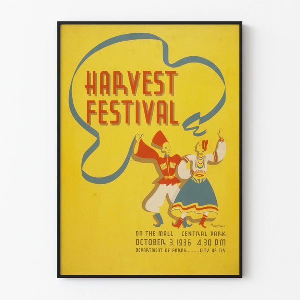 Vintage Harvest Festival Poster 1936