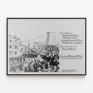 Vintage Poster Civil Disobedience and Direct Action — framed artwork on a wall