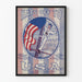 Vintage American patriotic poster with sailor and U.S.A. flag