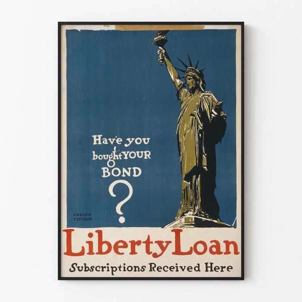 Vintage poster of the Statue of Liberty - Liberty Loan