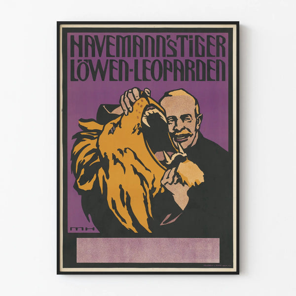 Vintage poster Havemann’s Tiger Löwen Leoparden - Animal-themed wall decoration