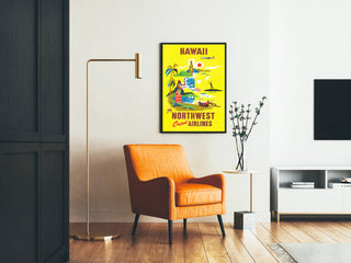 Vintage poster Hawaii Northwest Orient Airlines