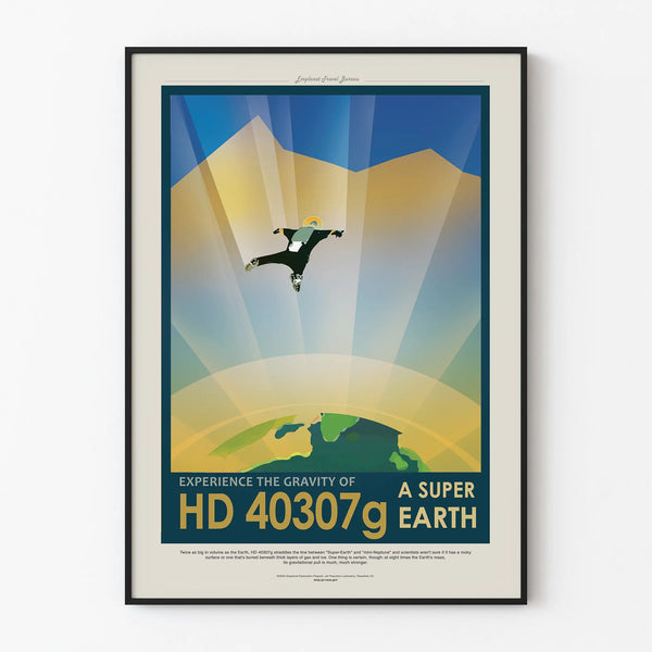Vintage Poster Planet HD 40307g - Astronomy Wall Decoration