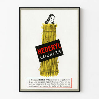 Vintage Hederyl Cellulites Advertising Poster