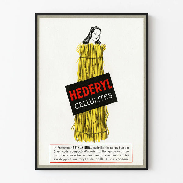 Vintage Hederyl Cellulites Advertising Poster