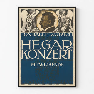 Concert Poster for Hegar at the Tonhalle Zurich
