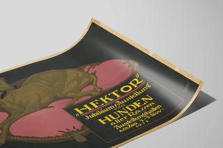 Vintage dog exhibition poster Hektor 1911 — artwork view