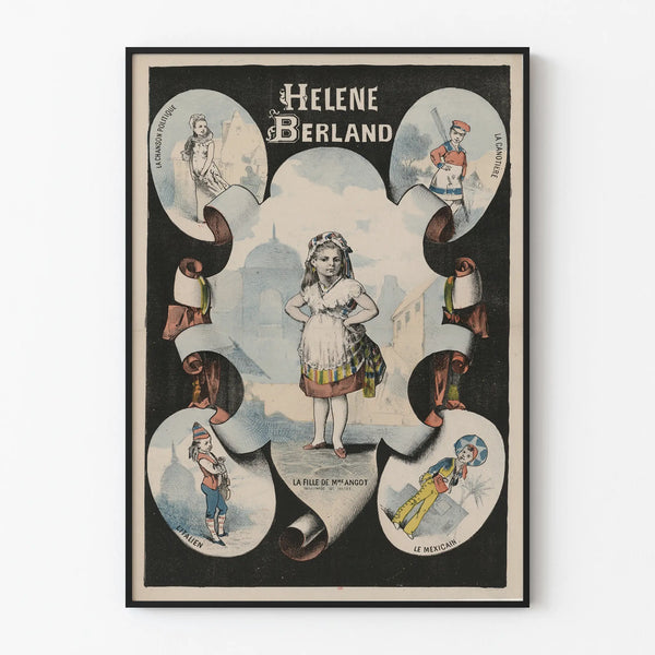 Vintage Poster Héloïse Berland The Daughter of Mrs. Angot - Retro Wall Decoration