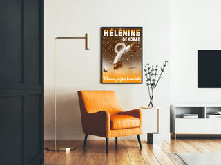 Vintage poster of Hélénine against colds and bronchitis
