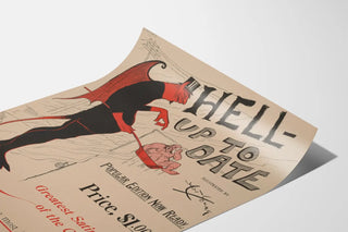 Vintage poster Hell Up To Date satirical illustration