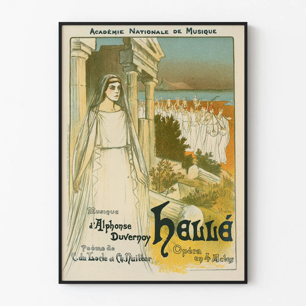 Vintage poster Hellé - Opera in 4 acts by Alphonse Duvernoy