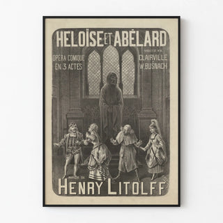 Vintage poster Héloïse and Abelard comic opera in 3 acts