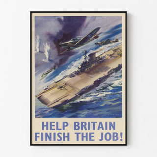 Vintage Naval Aviation Poster Britannic - Help Britain Finish the Job