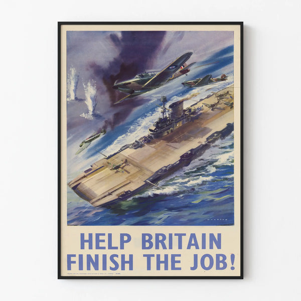 Vintage Naval Aviation Poster Britannic - Help Britain Finish the Job