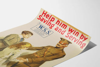 Vintage poster War Savings Stamps - Help and Support for the Soldier