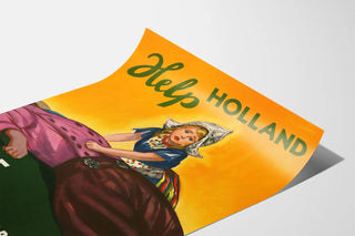 Vintage Help Holland poster for Dutch war relief