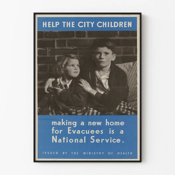 Vintage Poster Help The City Children for Wall Decoration