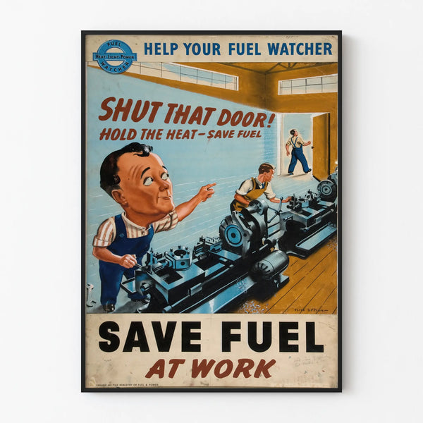 Vintage Poster Fuel Economy at Work