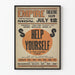 Vintage Theater Poster Help Yourself, Empire Theatre Salem