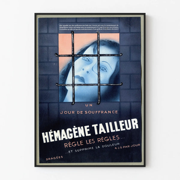 Vintage Hemagène Tailor Poster - Retro Wall Decoration