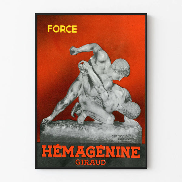 Vintage Poster Hemagglutinin Giraud Force Sculpture Antique