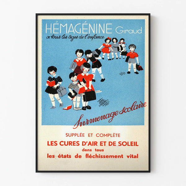 Vintage poster Hemagglutinin Giraud - Retro school wall decoration