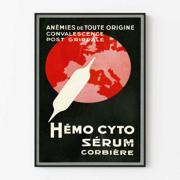 Vintage poster Hého Cyto Sérum Corbière - Medical wall decoration