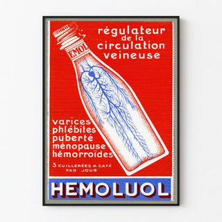 Vintage Poster HEMOLUOL Venous Circulation Regulator