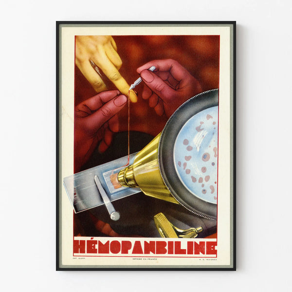 Vintage Hémopanbiline Poster - Medical Wall Decoration