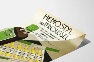 Vintage Poster Hémostyl by Dr. Roussel - Medical Wall Decoration