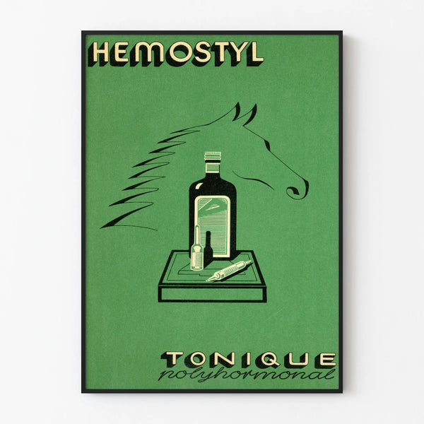 Vintage Poster Hemostyl Tonique Polyhormonal - Green Wall Decoration