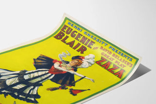 Vintage Poster of Eugénie Blair Theatre in Zaza