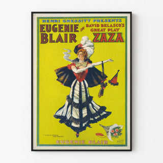 Vintage Poster of Eugénie Blair Theatre in Zaza