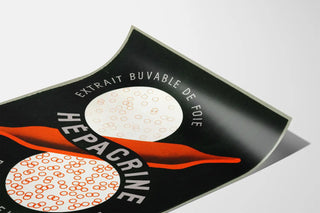 Vintage Hepacrine Poster - Liver Extract Drink
