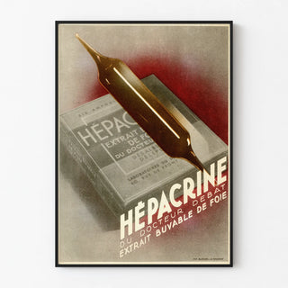 Vintage Hepacrine Poster - Medical Liver Extract Poster