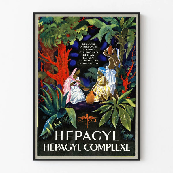 Vintage Hepagyl advertising poster wall decoration Artem Legrand