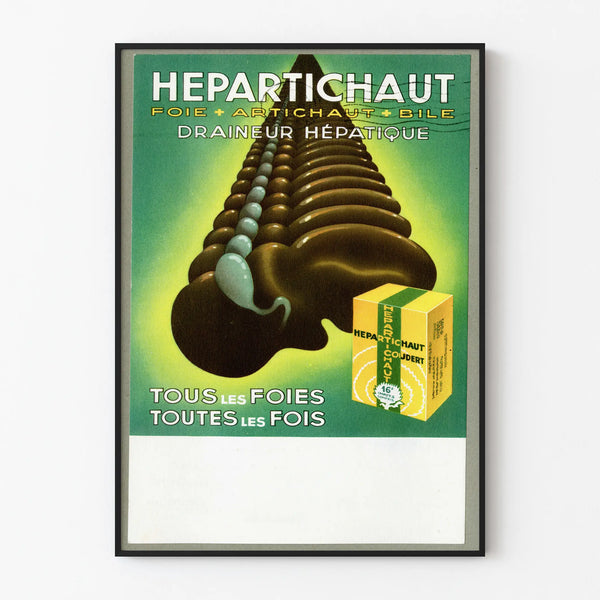 Vintage Poster HEPARTICHAUT Hepatic Drainage