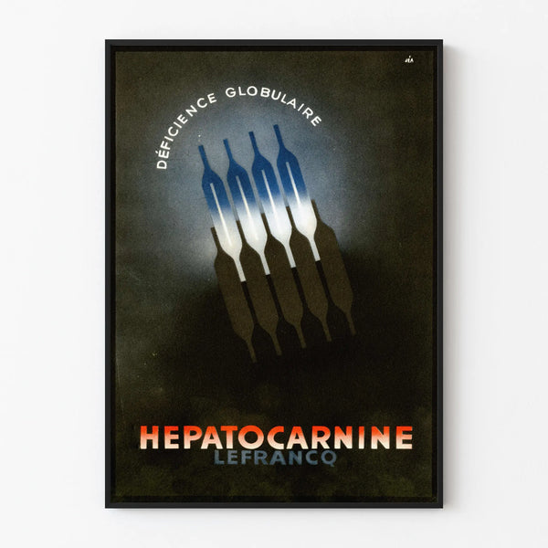 Vintage Poster Hepatocarnine Lefrancq - Medical Wall Decoration