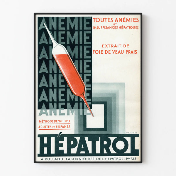 Vintage Hepatrol Poster - Anemia and Liver Failures