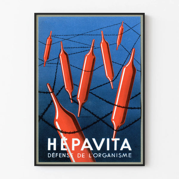 Vintage Hepavita Advertising Poster - Health Wall Decoration