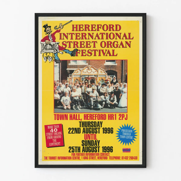 Poster for the Barbarie Organ Festival in Hereford 1996