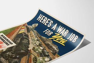 Vintage Poster for Railway Workers' Mobilization and War