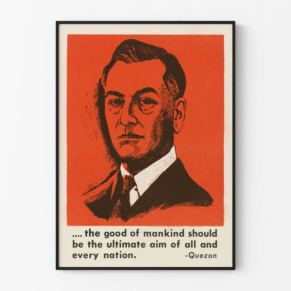 Decorative poster Vintage Quezon portrait for wall decoration