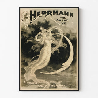 Vintage poster 'Maid of the Moon' by Herrmann The Great Co.