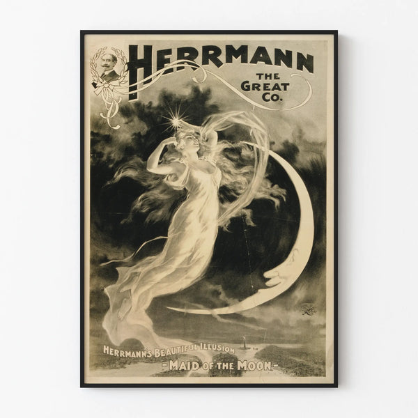 Vintage poster 'Maid of the Moon' by Herrmann The Great Co.