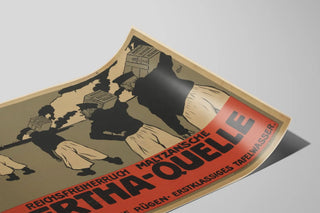 Vintage Advertising Poster Hertha-Quelle Mineral Water Source — artwork view