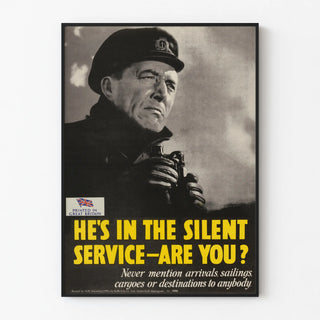 Vintage British Military Poster Silent Service